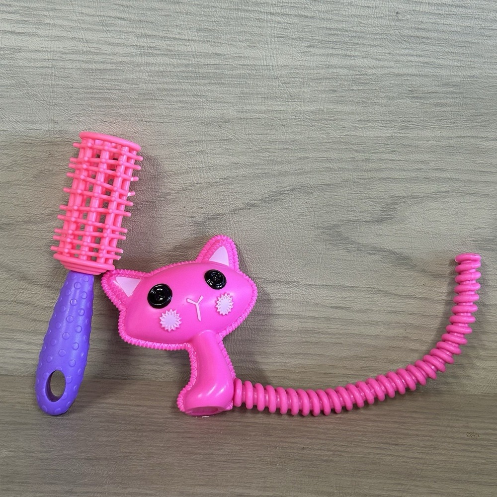 LALALOOPSY Replacement Pink Pet Cat & Brush for Silly Hair JEWEL SPARKLES DOLL